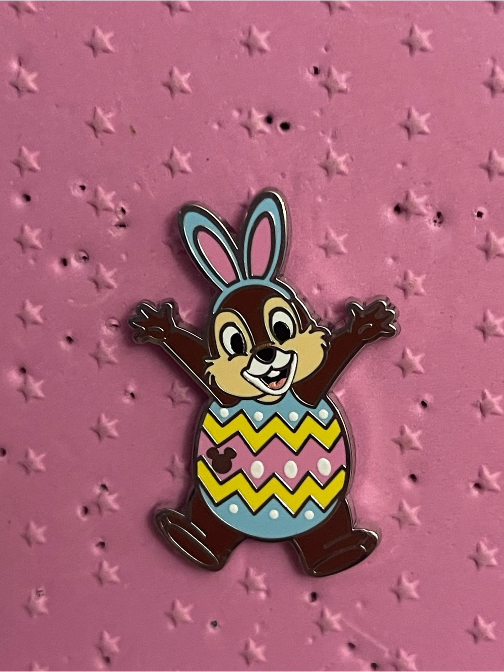 Disney Easter Chipmunk Enamel Pin - Brown, Pink, Yellow, Blue